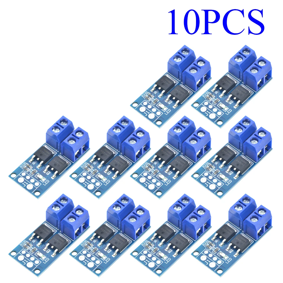 10 Stück Hochleistungs-MOS-Feldeffekt-Schalter-Trigger-Modul PWM Einstellbare Elektronische Schaltersteuerplatine – Detail 1