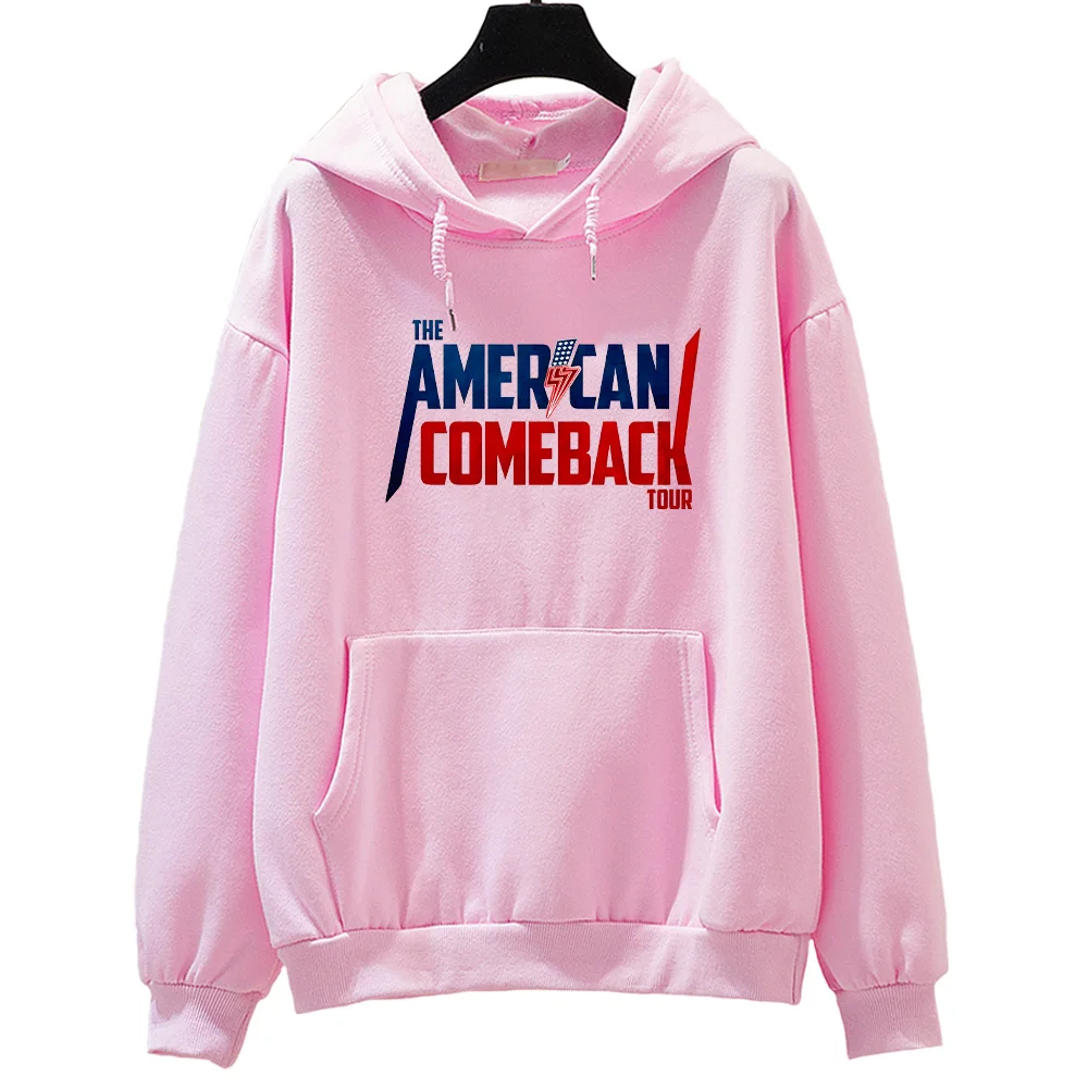 America Comeback Tour Graphic Hoodie Charlie Kirk Freedom Pullovers American Style Classic Sweatshirts Women Men Y2K Long Sleeve