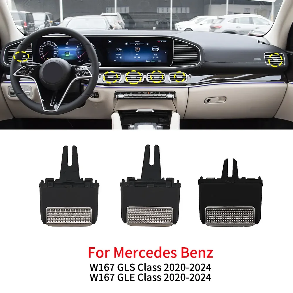 

For Mercedes W167 Car Front Air Vent Grille Clip Trim Parts A/C Outlet Repair Kits For Benz GLE GLS Class GLE300 GLE320 GLS450