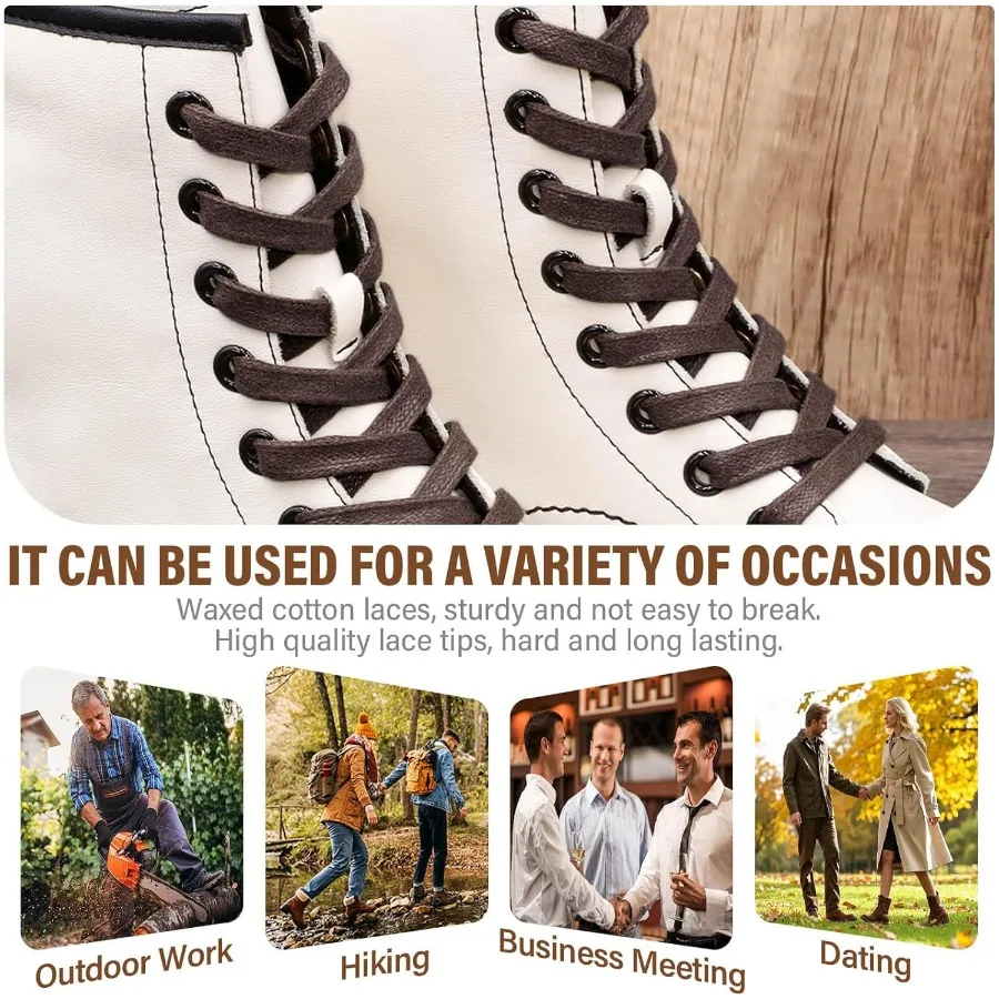 قطن مشمع مسطح: أربطة أحذية شمعية للأحذية الرياضية 2 ص