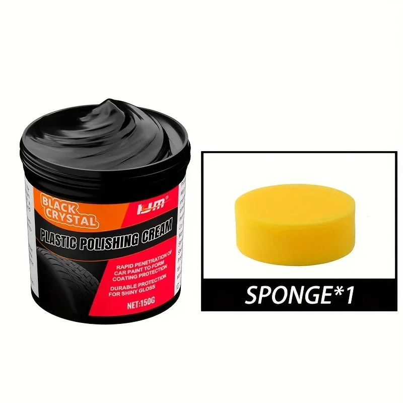 150g Plastic & Rubber Repair Paste - Black Crystal Polish for Car Scratches, Tire Shine & Interior Renewal, Anti-Aging & Fade Re image 6