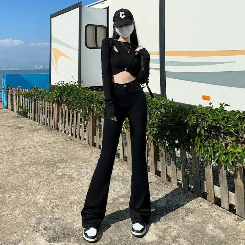 เสื้อผ้าผู้หญิงสไตล์ Y2K ยุค 2000 กางเกงยีนส์ผู้หญิงสำหรับทำงานออฟฟิศ ธุรกิจ ชุดทำงานสุภาพ กางเกงผู้หญิง แฟชั่นเดนิม สวมใส่สบาย สง่างาม ทันสมัย เรียบง่าย