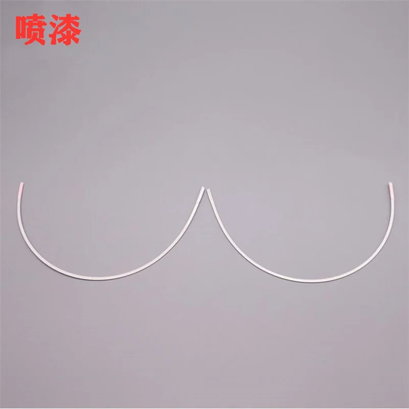 2 Pairs of Plastic Coated White Steel Ring 304 Rust-proof Stainless Steel Steel Ring Underwear Bra Steel Ring Replacement