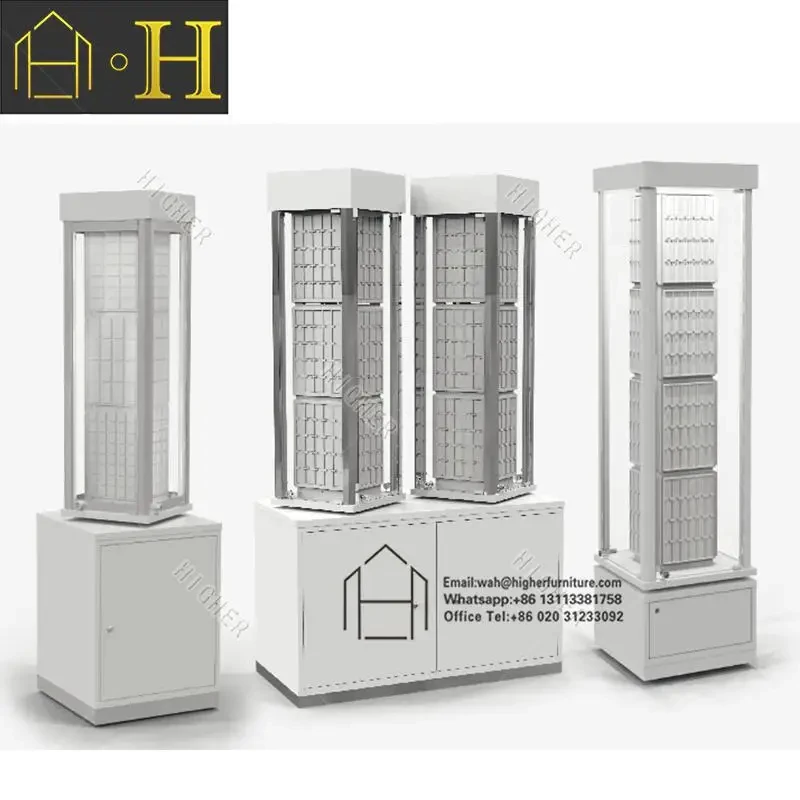 

custom.Higher Custom High End Glass Display Showcase with LED Light Stainless Steel Display Cabinet
