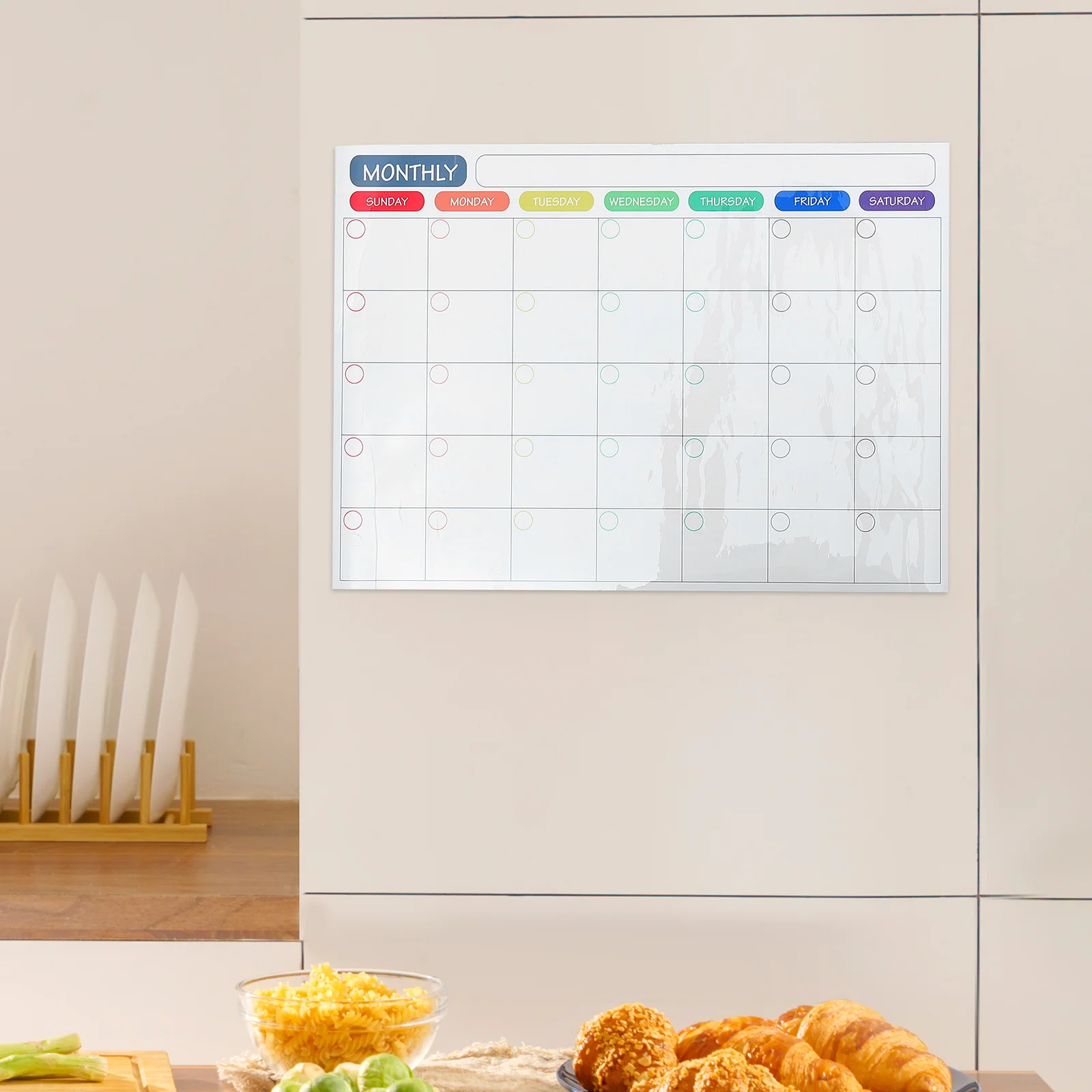 

1 Set Portable Magnetic Whiteboard For Fridge Dry Erase Schedule Planner Board Monthly Calendar