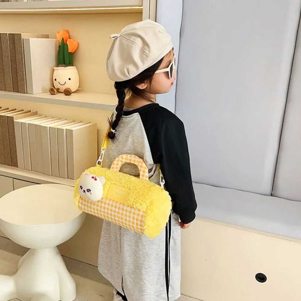 動物円筒形ぬいぐるみバックパックぬいぐるみ大容量人形ショルダーバッグかわいい電話バッグ漫画ぬいぐるみ通学屋外