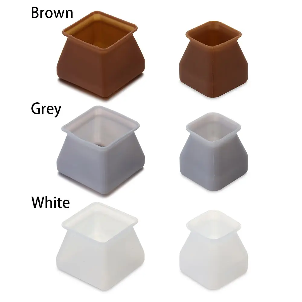New Brown Color Small Large Table Cover Square Silicone Chair Leg Caps