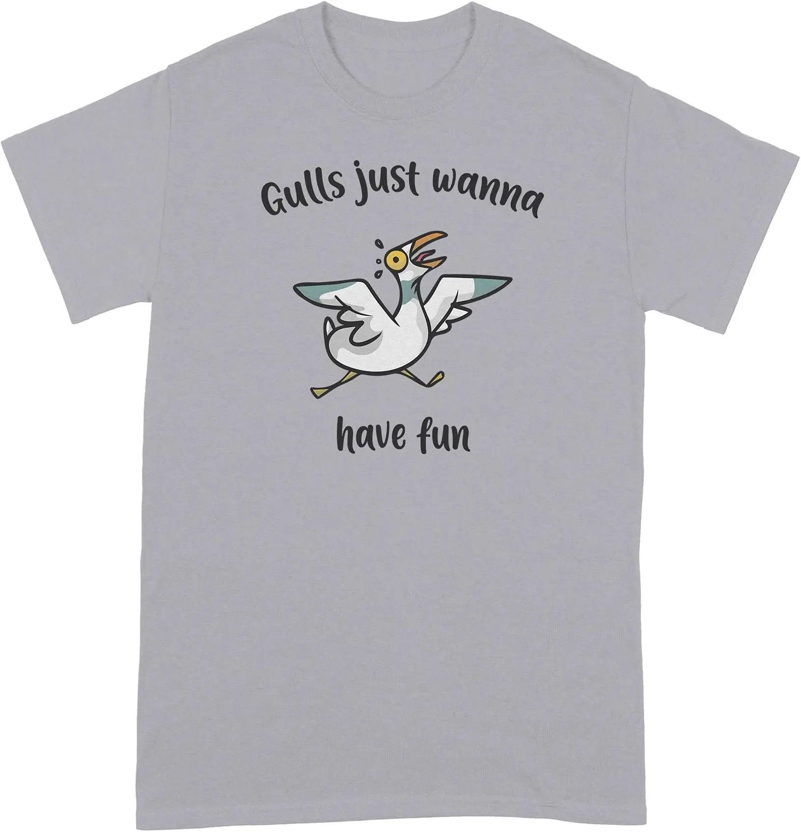 Gulls Just Wanna Have Fun Shirt Seagull Tees High Quality 100%Cotton Short Sleeve