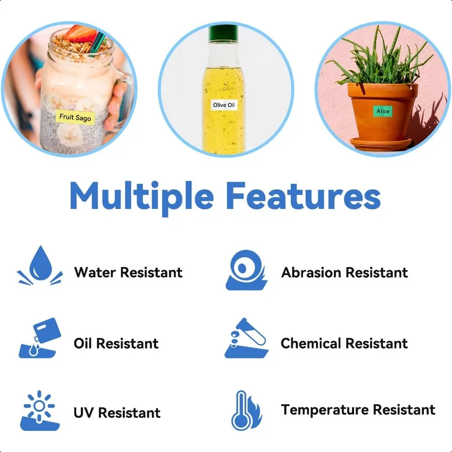 DYMO 레트라태그 호환 테이프 5팩, DYMO 라벨 메이커 리필용 교체품, 91331 91332 91333 91334 91335 컬러 P