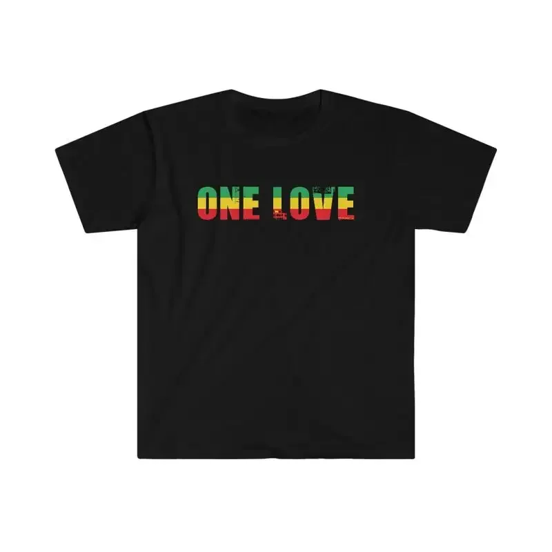 Softstyle T Shirt Rasta Reggae One Love