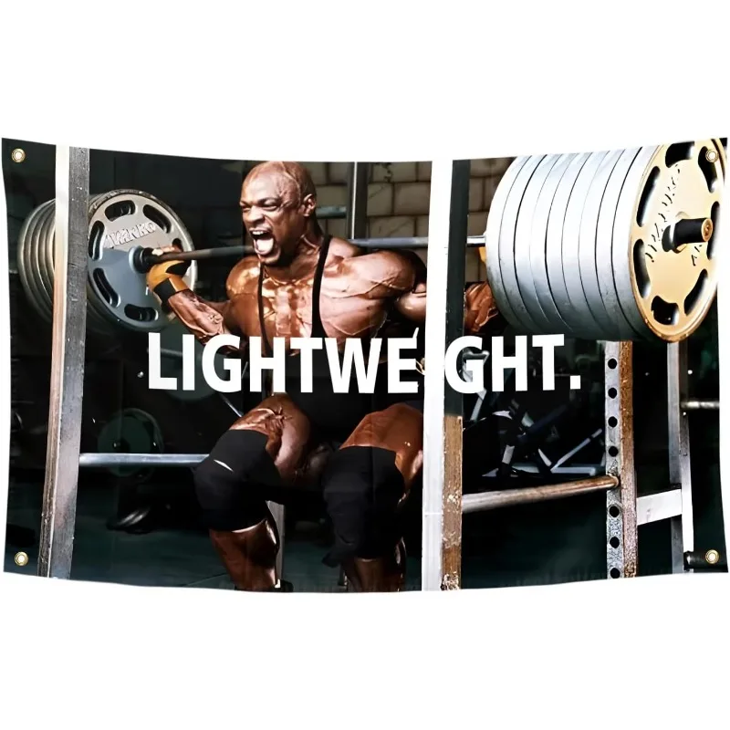 3x5 Ft 90x150 cm Ronnie Coleman Bandiera leggera Divertente Poster Decorazione Garage Bandiere per camere da letto Arazzo Barbiere Personalizzato