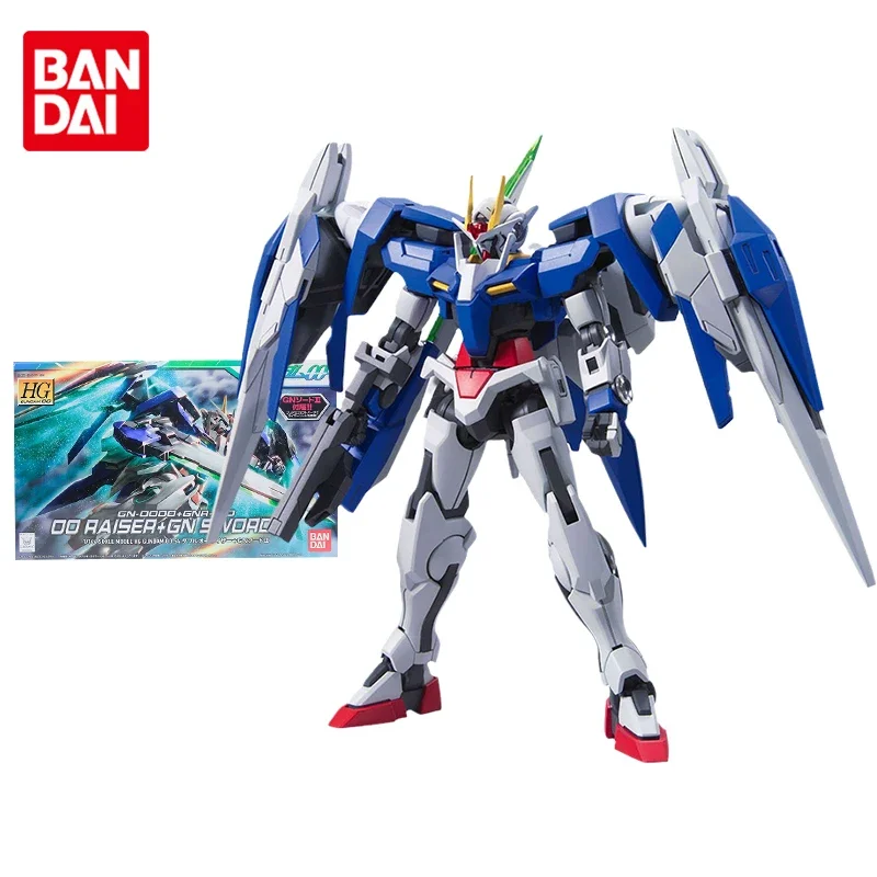 

Комплект модели Bandai Gundam, аниме-фигурка HG 00 1/144 00 RAISER GN Sword 3, подлинная модель Gunpla, экшн-игрушка, фигурка, игрушки для детей