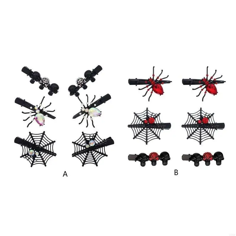 

Halloween Hair Clips for Girls Non Slip Hair Barrettes Children Scary Skull Novelty Design Hair Pins Y166