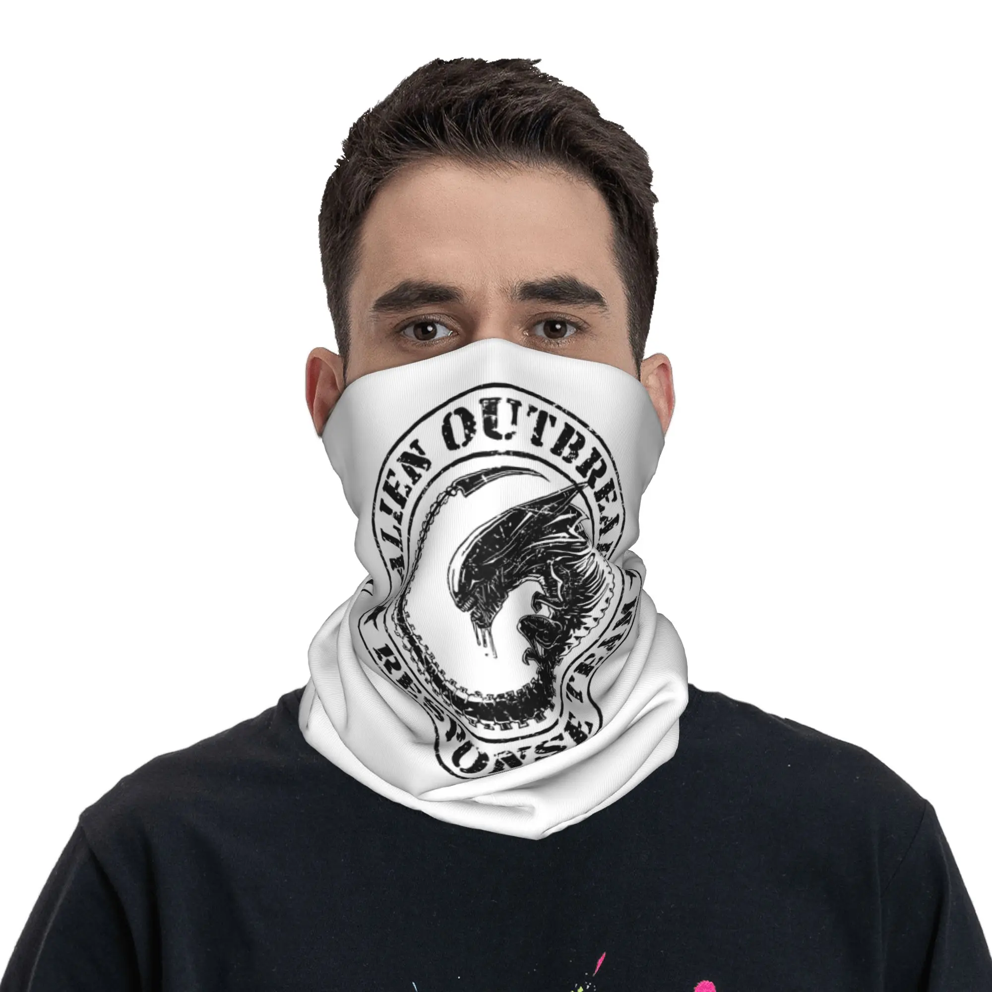 Alien Outbreak Response Team Xenomorph Bandana Neck Cover Printed Mask Scarf Multifunction Headband Hiking Fishing Unisex Adult