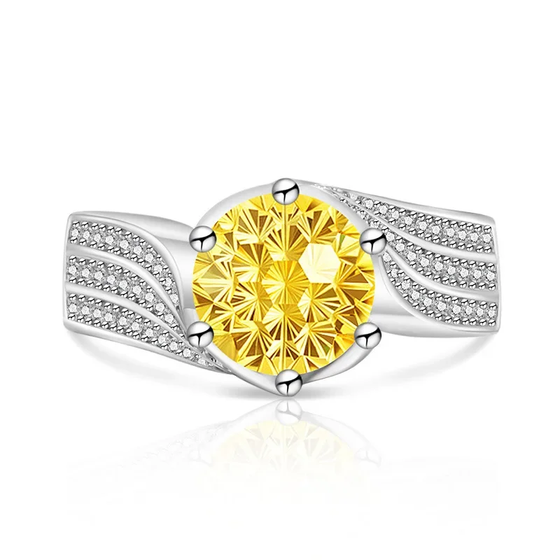 Im Jahr 2026 erscheint der klassische 925 Silber 'Drei Leben, Drei Lieben' Ring mit wunderschönem Schnitt. Der Bezaubernde Papara Diamant Damenstil – Detail 7