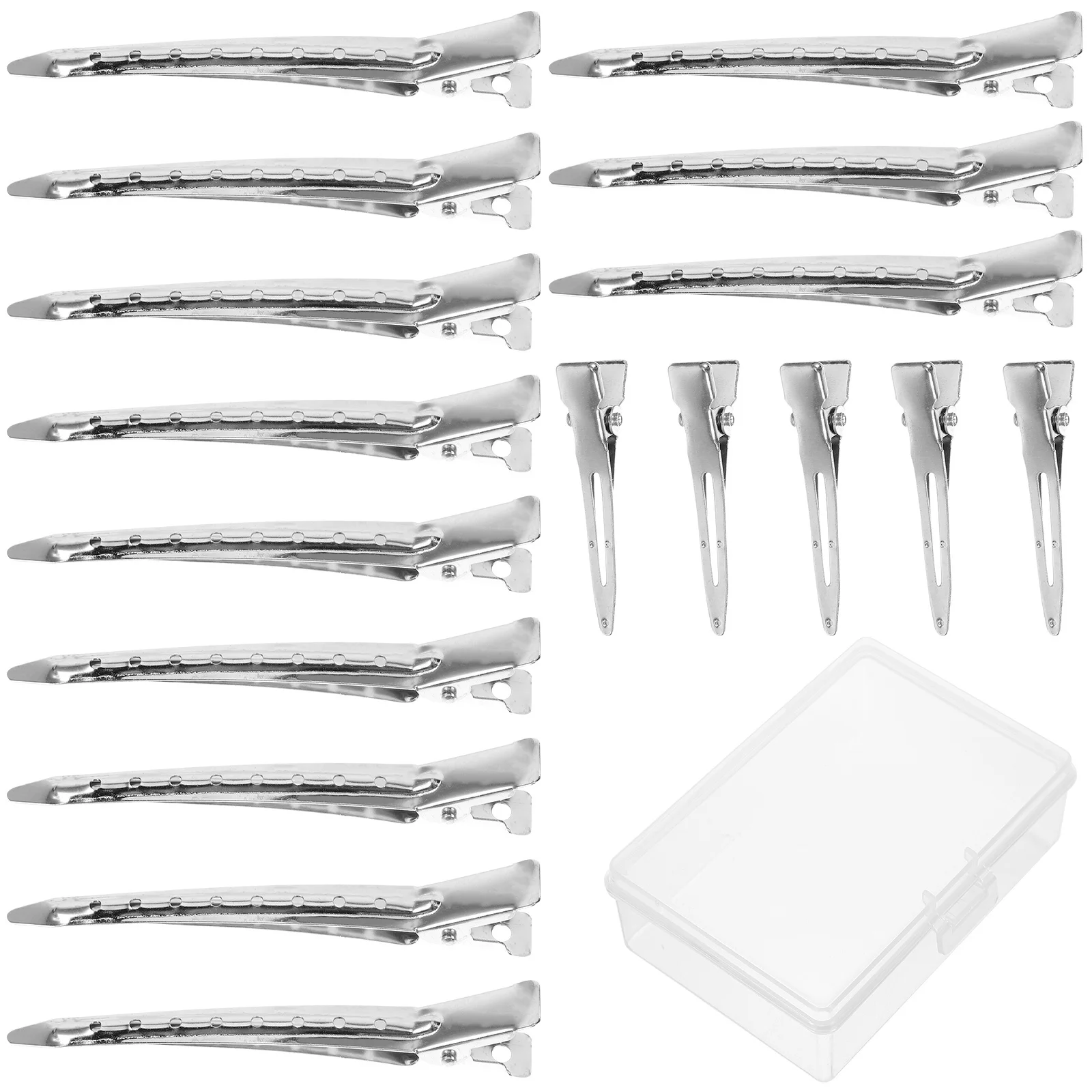 

17 шт. металлические заколки для волос из кожи аллигатора, парикмахерская, секционирование, аксессуары для укладки волос для женщин, большая заколка для волос