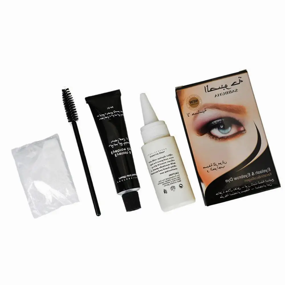 Kit completo de longa duração HENNA EYEBROW, corante marrom e preto, marrom e café cor, cor marrom