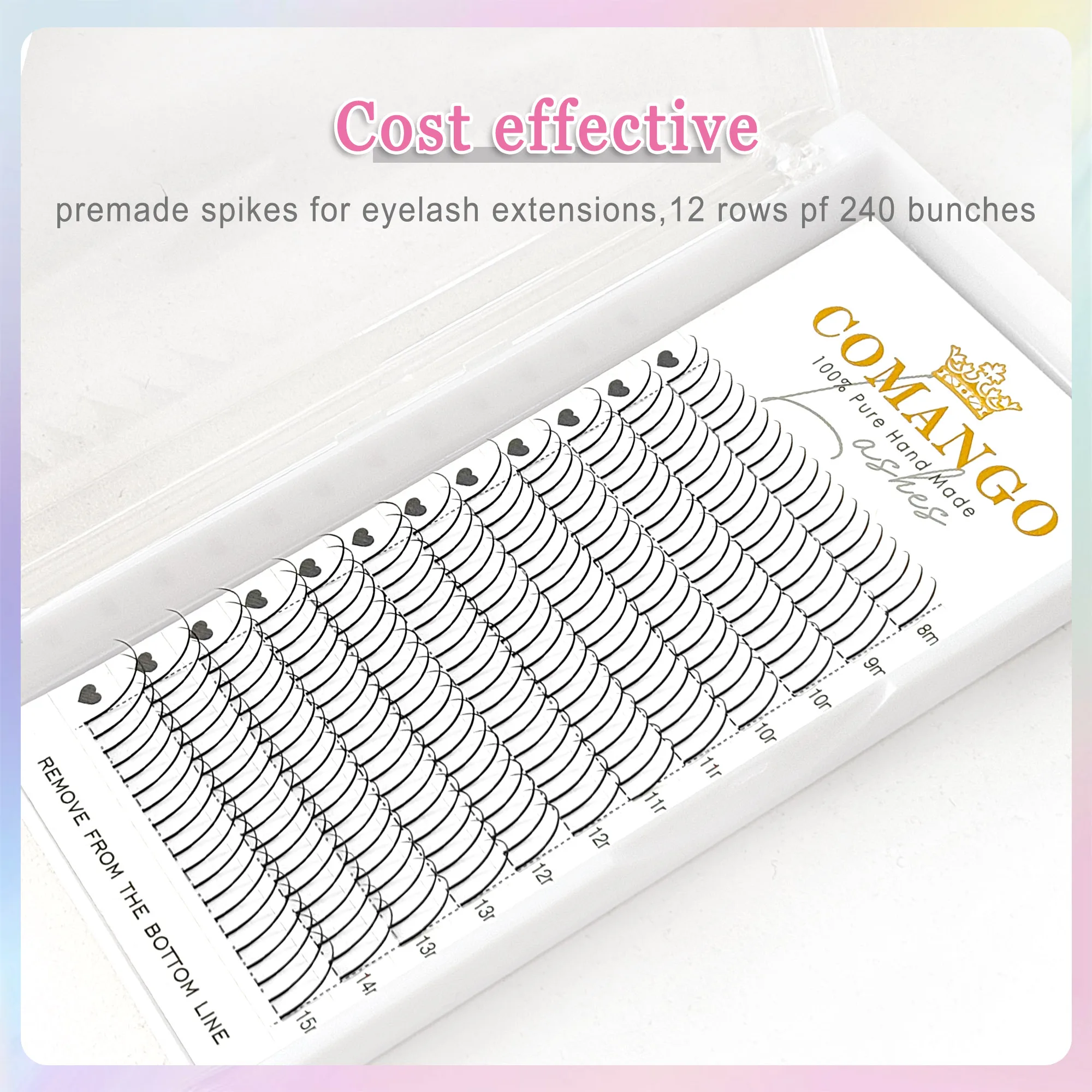 Spikes Wispy Eyelashes Extension A Shape Tapered Flat Base Fluffy Eyelash Mix 8-15mm/16-18mm Matte Cluster Make up Tools