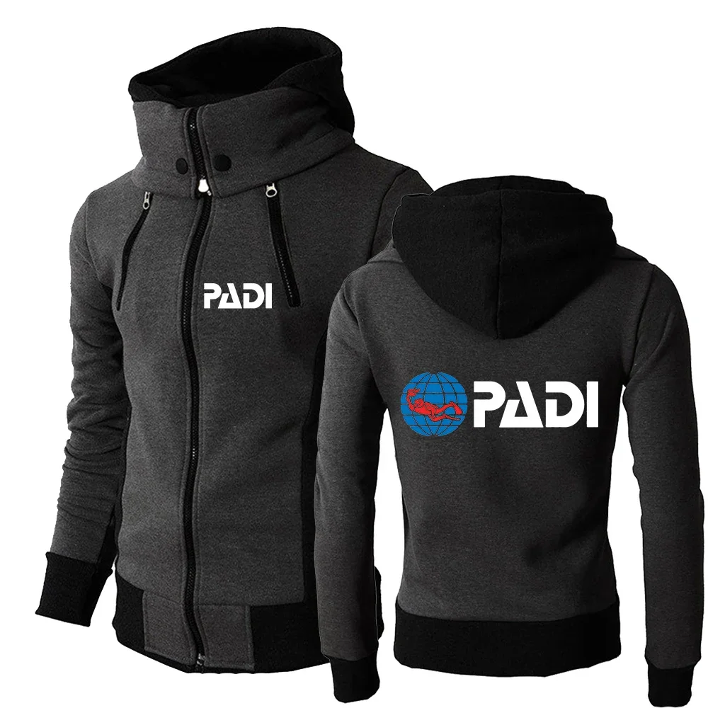 

Scuba Driver Padi Men New Style Spring and Autumn Hot Sale Three-color Zipper Hoodie Causal Comfortable Simple Printing Coats