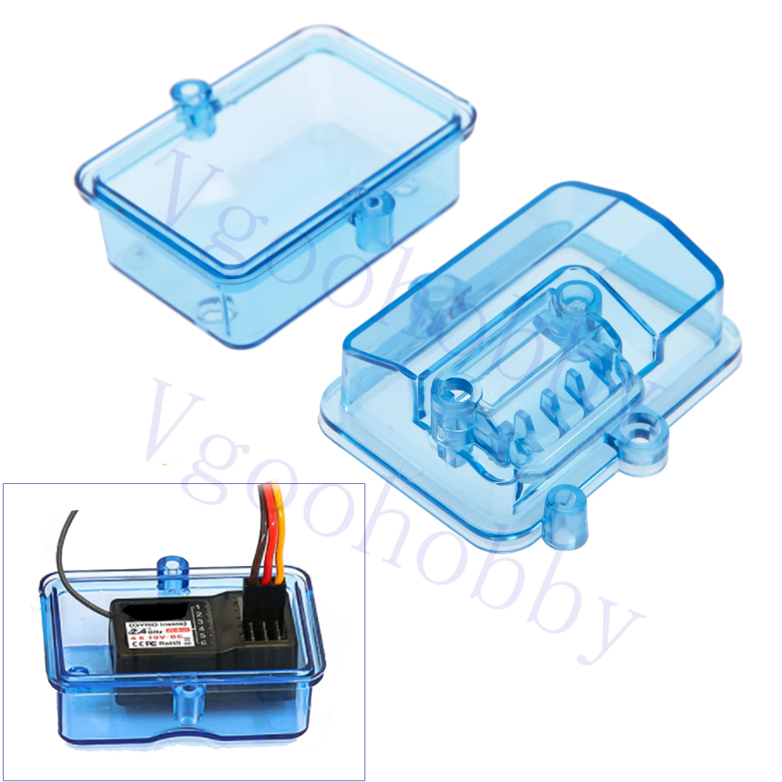 Waterproof Receiver Protector ESC Dustproof Case Transparent Box Compatible with Traxxas TRX-4 Huanqi727 1/10 RC Crawler Car