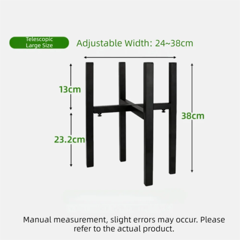 Heavy Duty Metal Plant Stand Adjustable Mid Century Modern Planter Holder Stable Design Corner Floor Stand Home Garden Decor