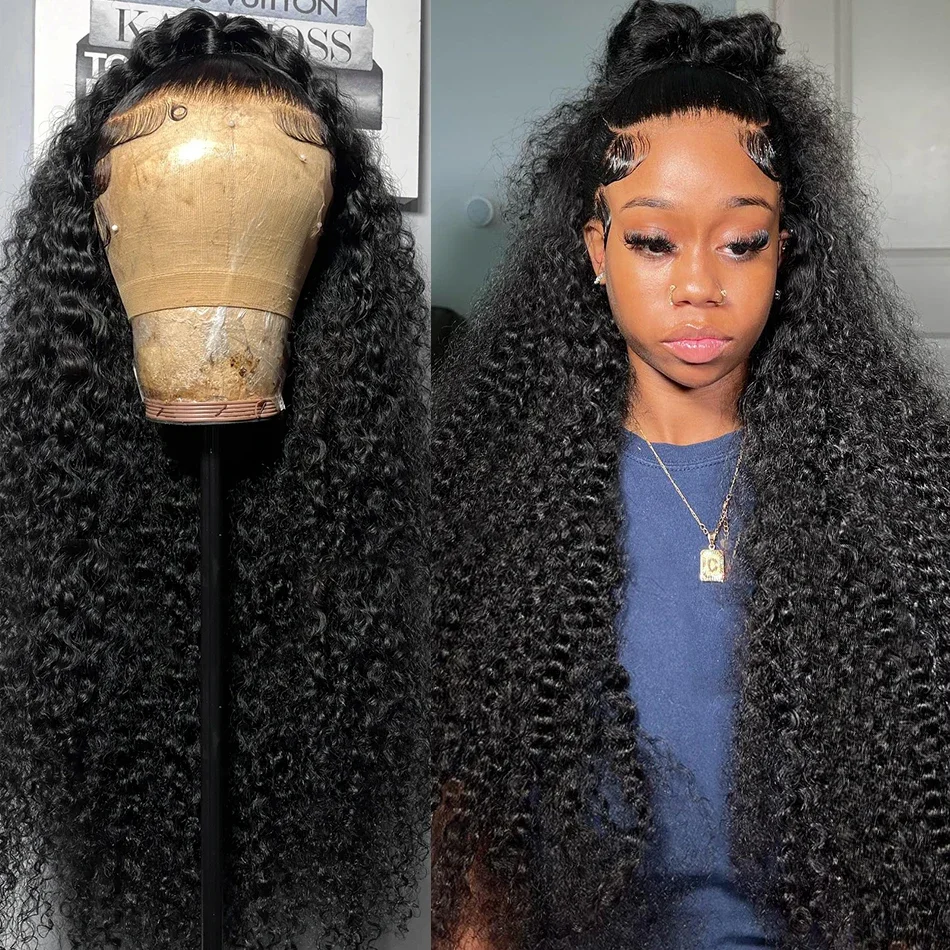 Curly 4x4 Lace Front Wigs HD Lace Front Wig 13x6 13x4 Lace Human Hair Wigs For Women 180% Deep Wave Transparent Lace Closure Wig