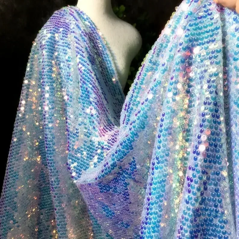 

Colorful sequins lace fabric Fish Scale Paillette tulle Fabric For Baby Tutu Dress, Gowns, Wedding Dress party dress 1 yards