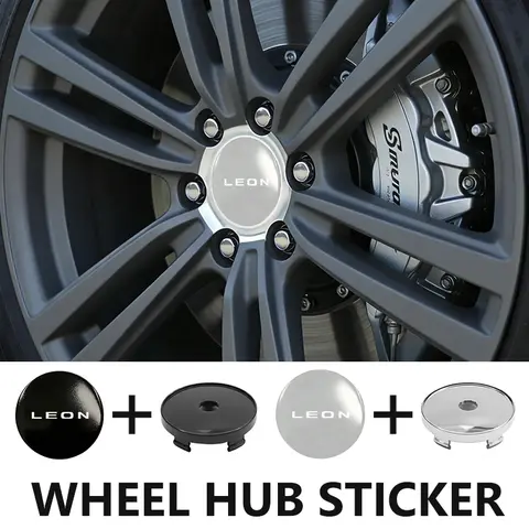4pcs 56mm Aluminium Car Logo Wheel Center Caps Hubcaps Sticker For Seat Leon Ibiza Toledo Mk3 Mk2 FR Cupra Formentor Alhambra