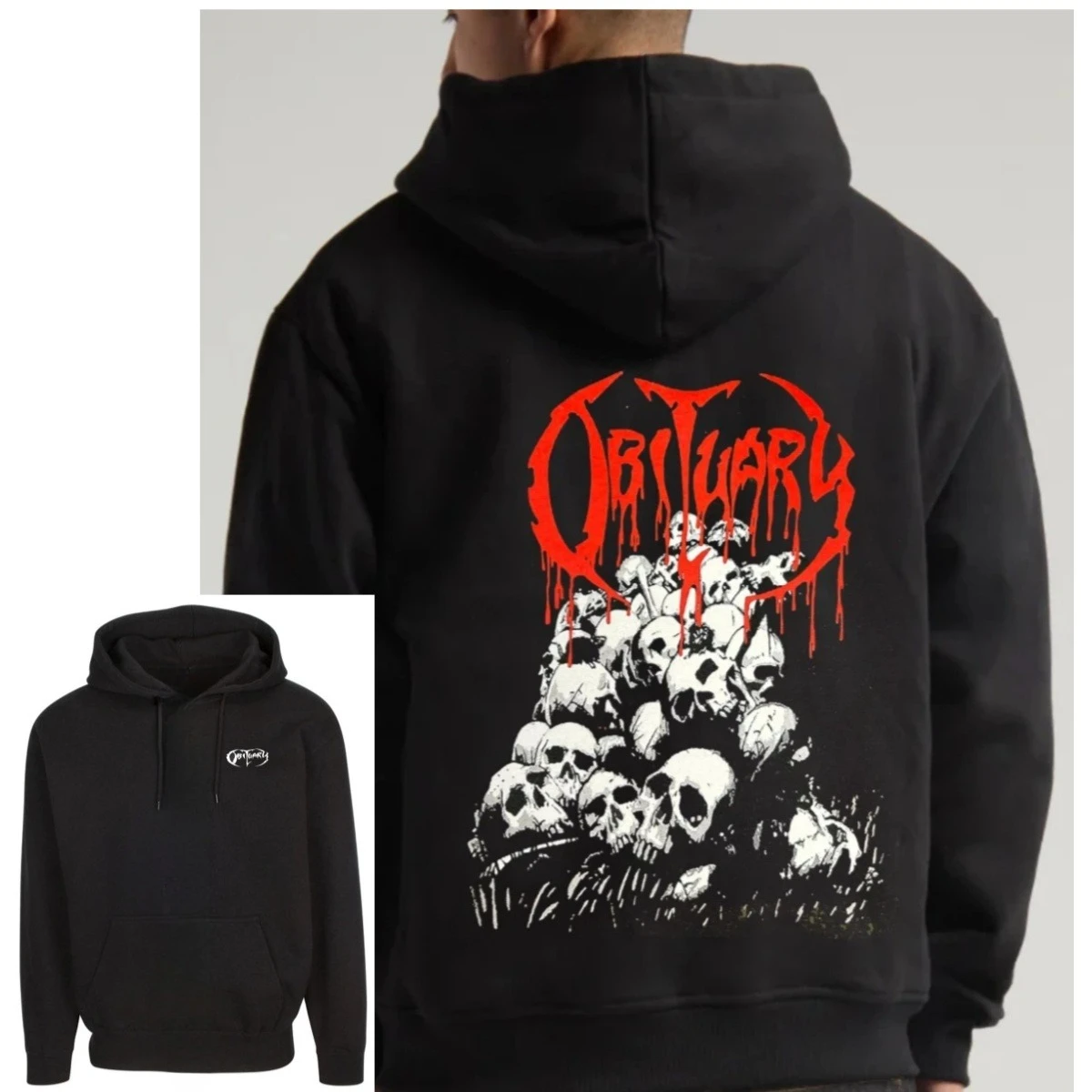 نعي جديد الموت الأمريكي الفرقة المعدنية الرجال هوديي أسود 2026 هوديس الخريف الشتاء الراقية الفاخرة للجنسين نمط