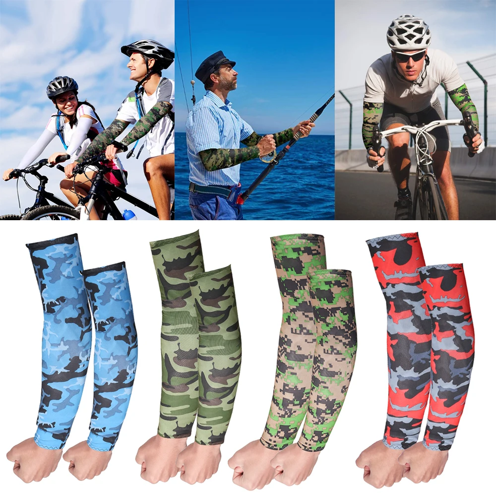 Exposed thumb Basketball Running Sportswear Arm Sleeves Outdoor Sport Sun Protection Arm Cover image 3