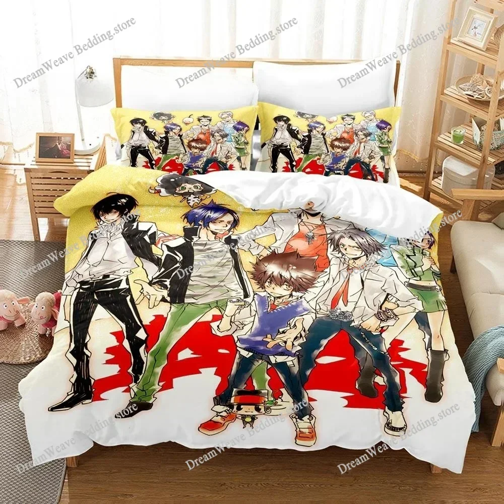 New 3D Anime HITMAN REBORN Bedding Set Single Twin Full Queen King Size Bed Set Adult Kid Bedroom Duvet Cover Sets Luxury Gifts