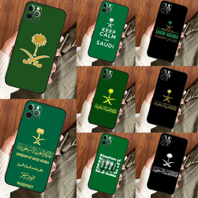 المملكة العربية السعودية حافظة علم لـ Realme C75 C61 C53 C55 C33 C63 C51 C65 C67 C71 11 12 13 14 15 Pro Plus GT6 GT7 Pro #1