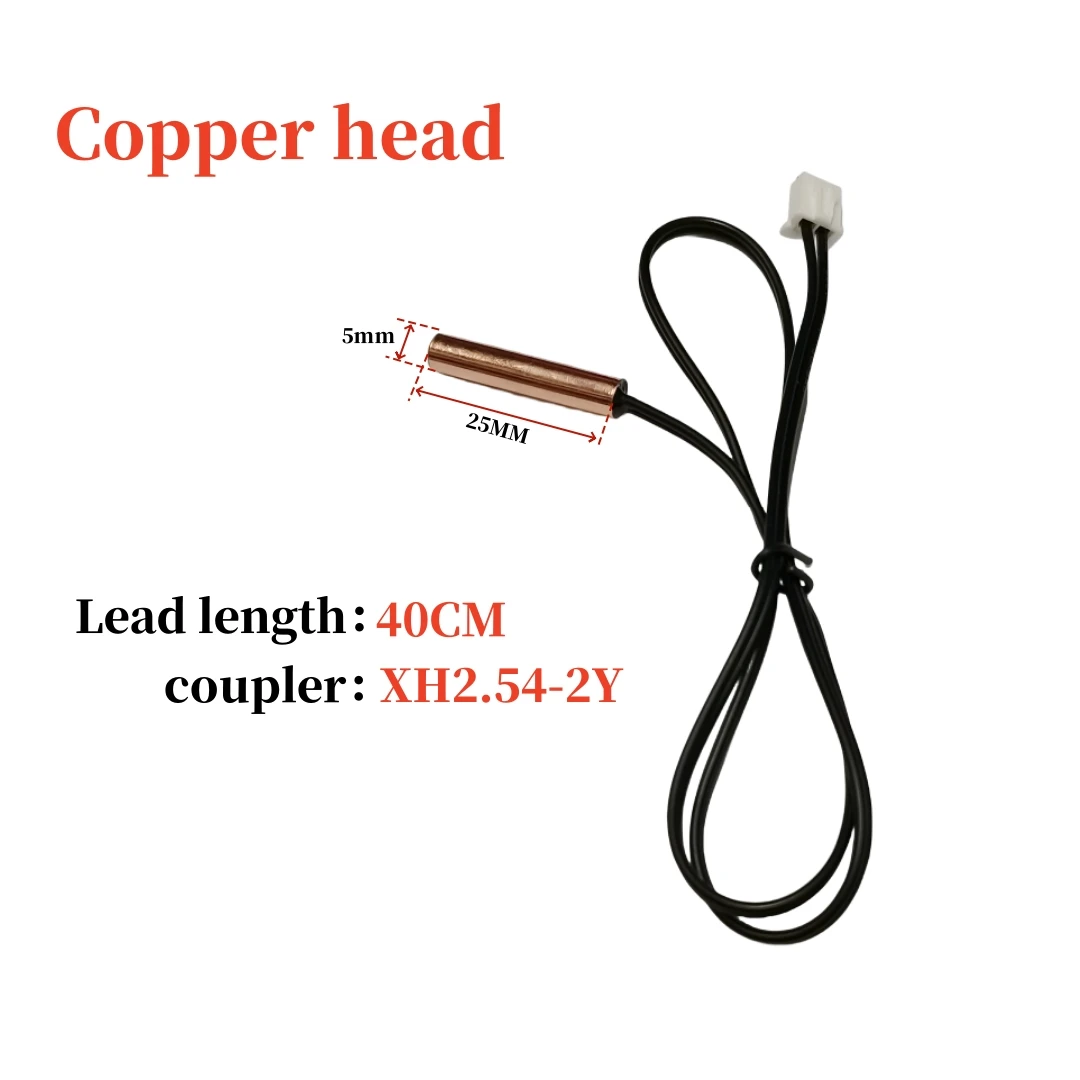 TZW 1PCS Air Conditioning Temperature Sensor 5K 10K 15K 20K 50K 100K Conditioner Tube Sensor Rubber Head Copper Head