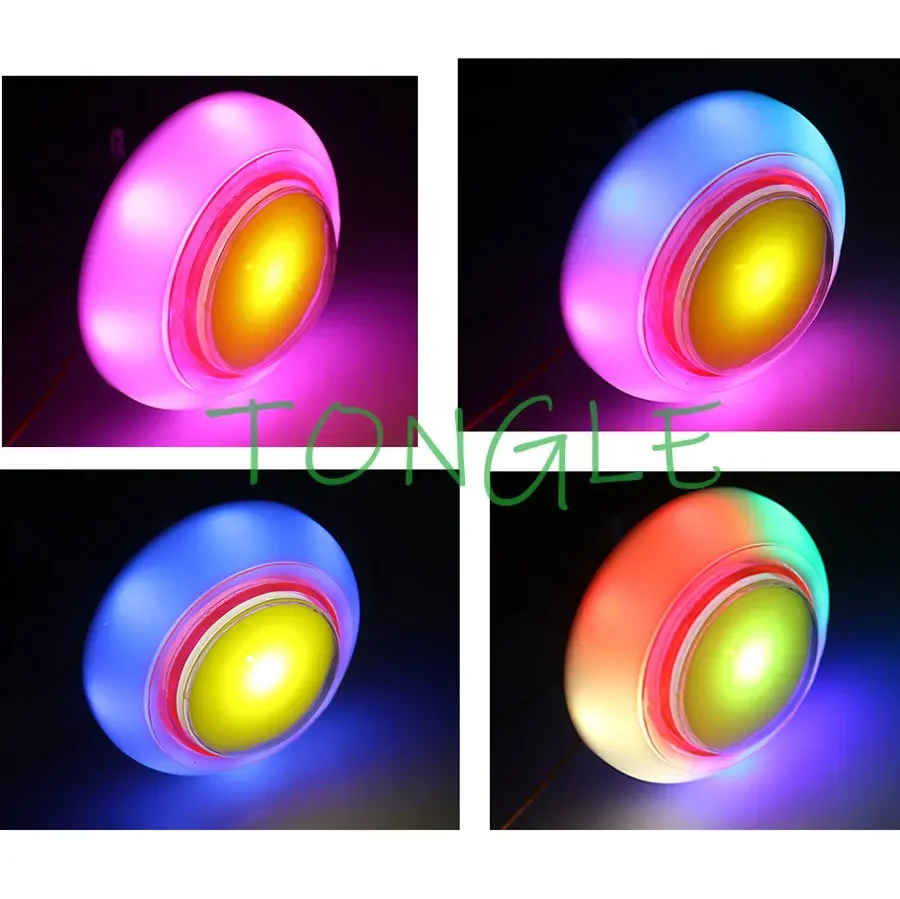 Colorful LED Light with Micro Switch for Claw Crane Machine, Illuminated Push Button, Rotating Lamp, DC 12V, 80mm, 100mm