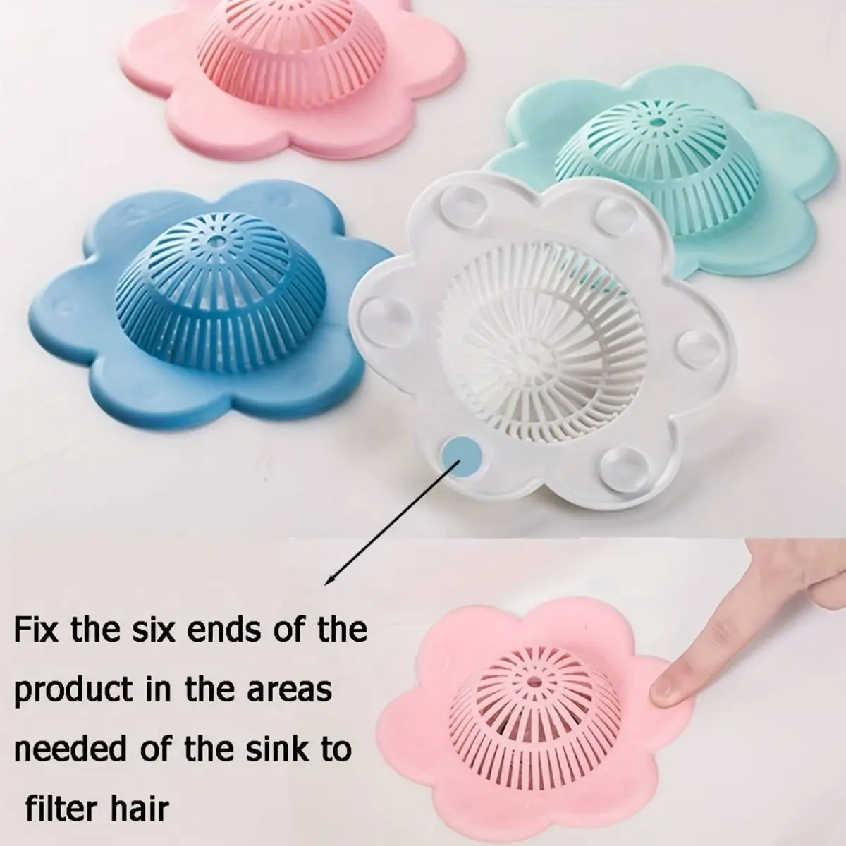 Bathroom Sink Drain Strainers Hair Catcher Shower Drain Covers Protector Multiple Colors for Bathroom Tub Shower and Sink