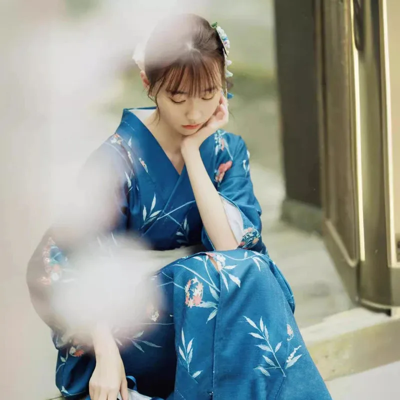 2024 Kimono Traditional Japanese Dress Cosplay Anime Photoshooting Bathrobe Sauna Hotspring Retro Vintage Elegant view 5