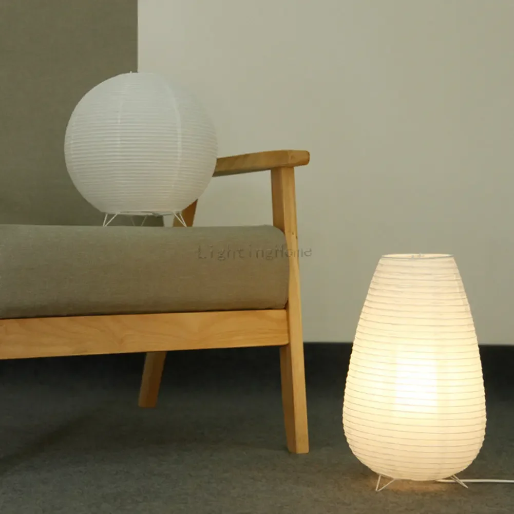 Imagem -03 - Nordic Paper Lantern Table Lamp Noite Led Lighting Decor Estilo Japonês Vida Moderna Quarto de Estudo Cabeceira Transporte da Gota