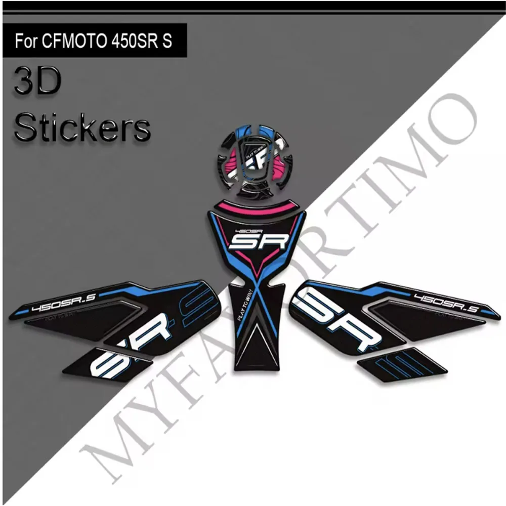 

For CFMOTO 450SR S 450 SR 450SRS Motorcycle Tank Pad Side Grips Gas Fuel Oil Knee Protector Stickers Decals 2023 2024 2025