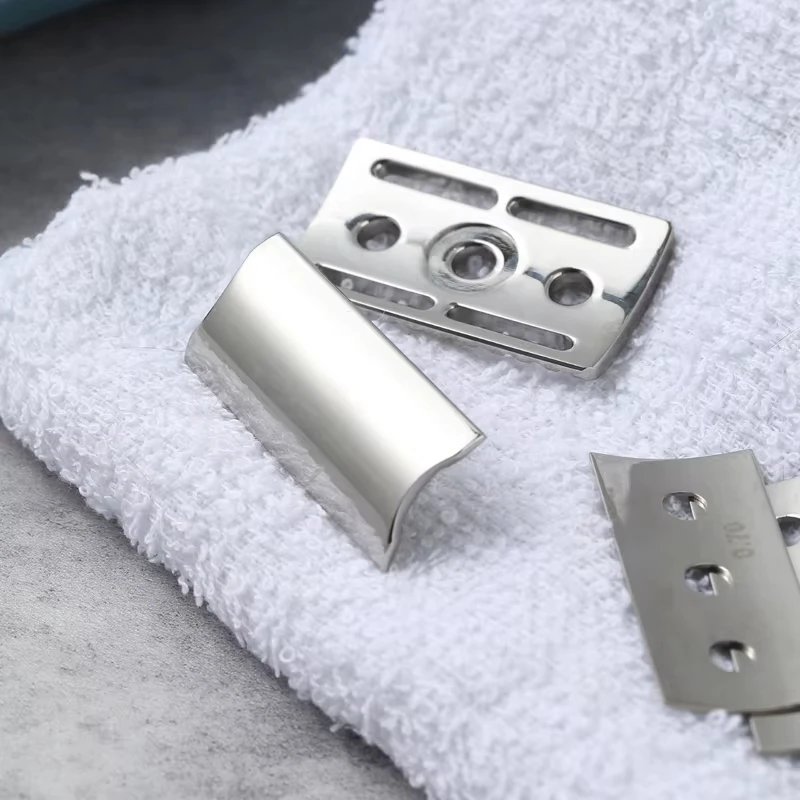 2026 YAQI 316 Stainless Steel Trifecta Adjustable Safety Razor Head Polished Different Blade Gaps for Smooth Shaving Experience