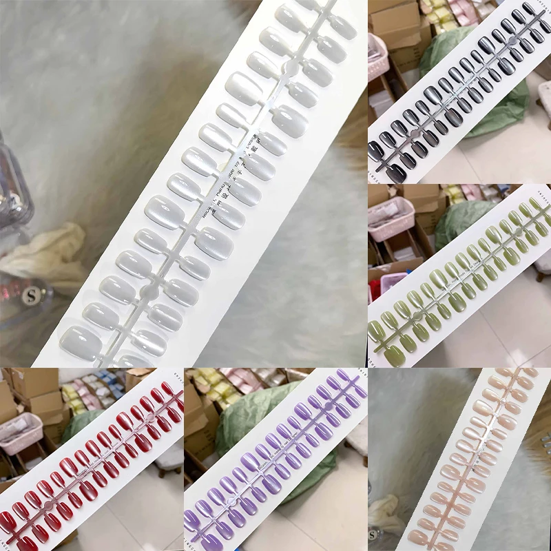30Pcs Cat Eyes Press On Nails - Nail Art Full Cat Eye recension och pris