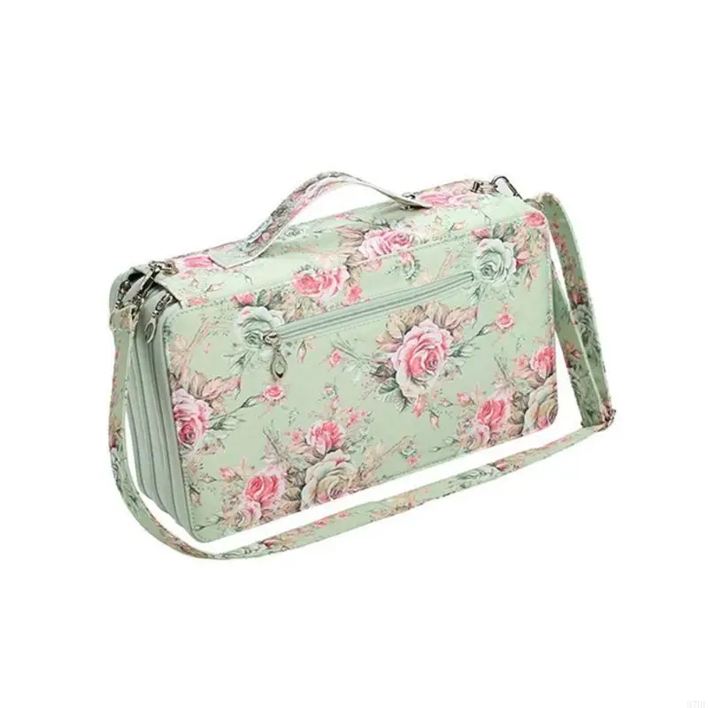 

120 Slot Markers Organizers Carrying Bag with Shoulder Strap Marker Holder Case