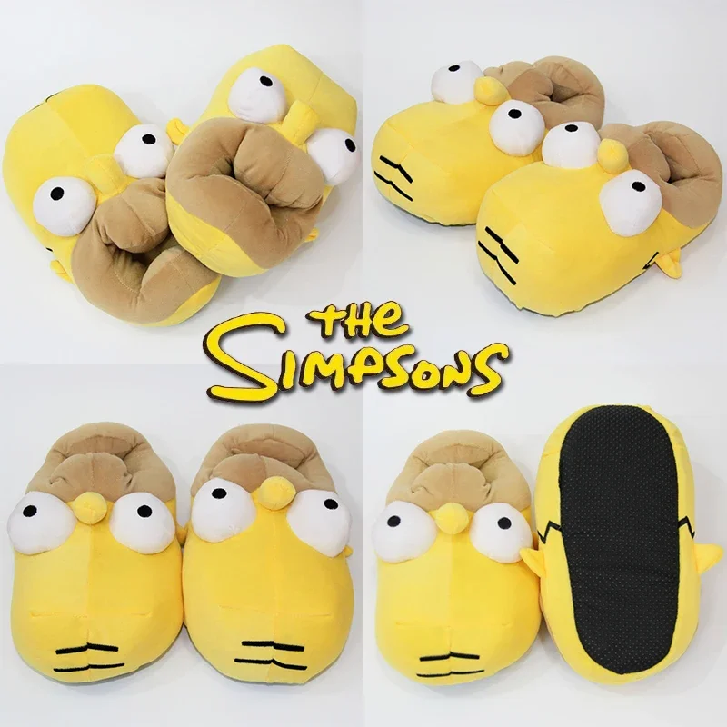 The Simpsons Cotton Shoes Cute Cartoon kreatywna para domowe pluszowe kapcie bawełniane spersonalizowane damskie ciepłe kapcie owinięte w całej