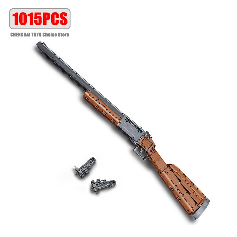 Mold King Double-barled Shotgun Building Block modello WW2 armi serie fucile può sparare giocattoli regali di festa per bambini 14016