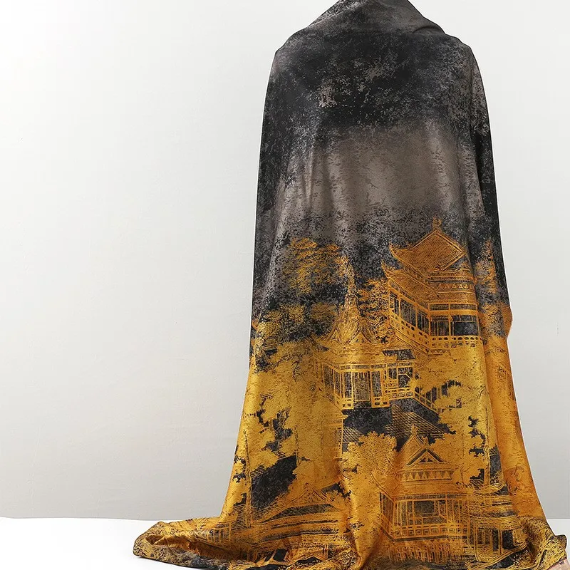 チャイナドレス、漢服、ドレス、中国風衣料用のヘビーウェイトジャカード梅の花生地