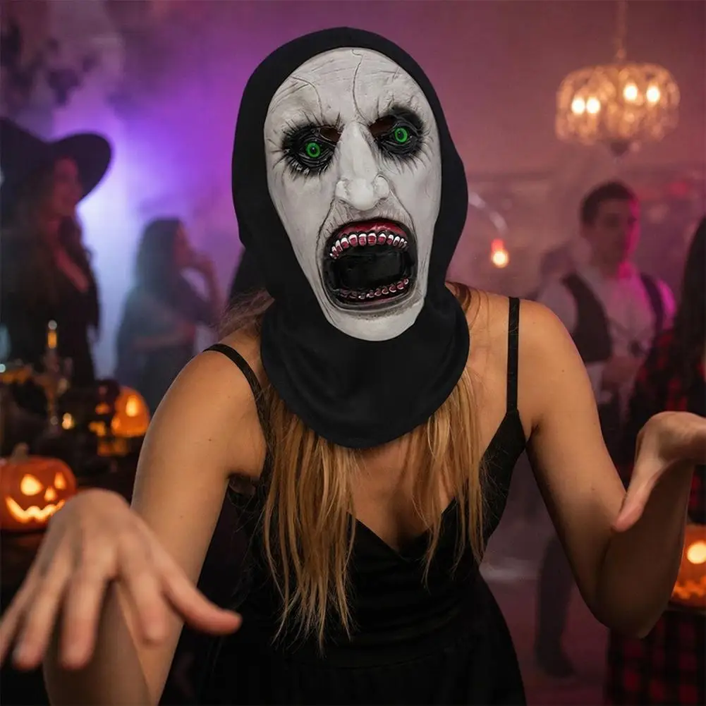 Halloween-Geistergesicht 3D-gedruckte Maske, dehnbares Netz, Vollgesichtsmaske, Totenkopf-Rollenspiel-Kopfbedeckung, Halloween-Cosplay-Horror-Balaclava – Detail 14
