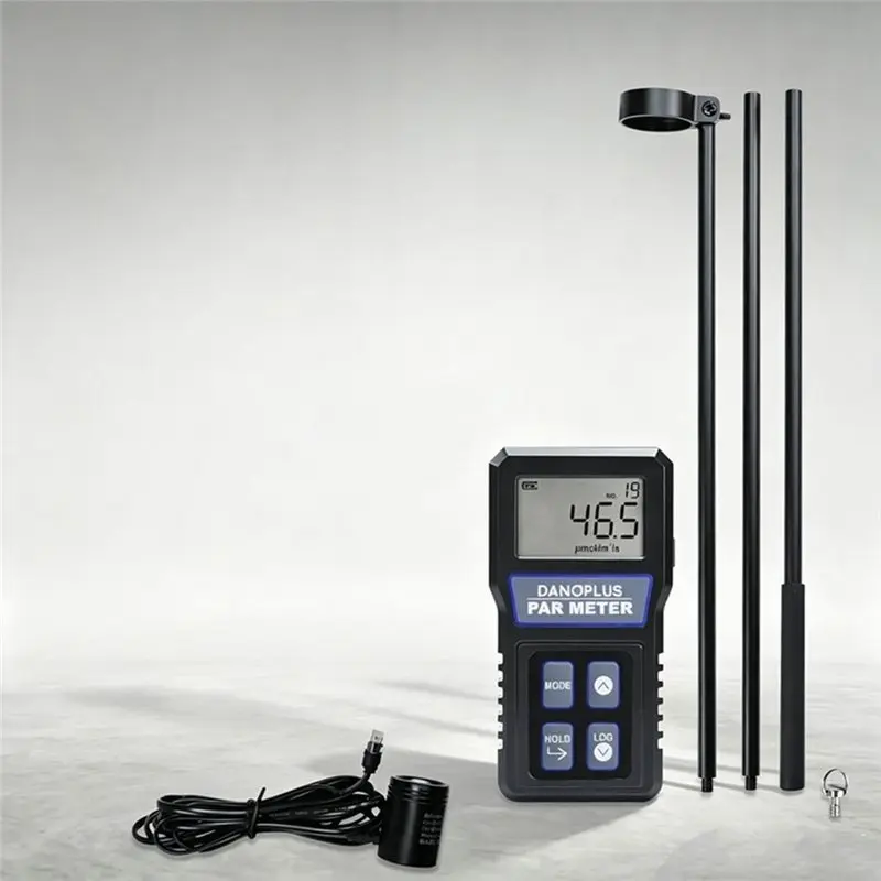 [NEWA64Z!】 PAR-414 METER LCD Display Spectrometer Light Flux Meter Digital Split Type Waterproof Probe Rod Kit Illuminometer