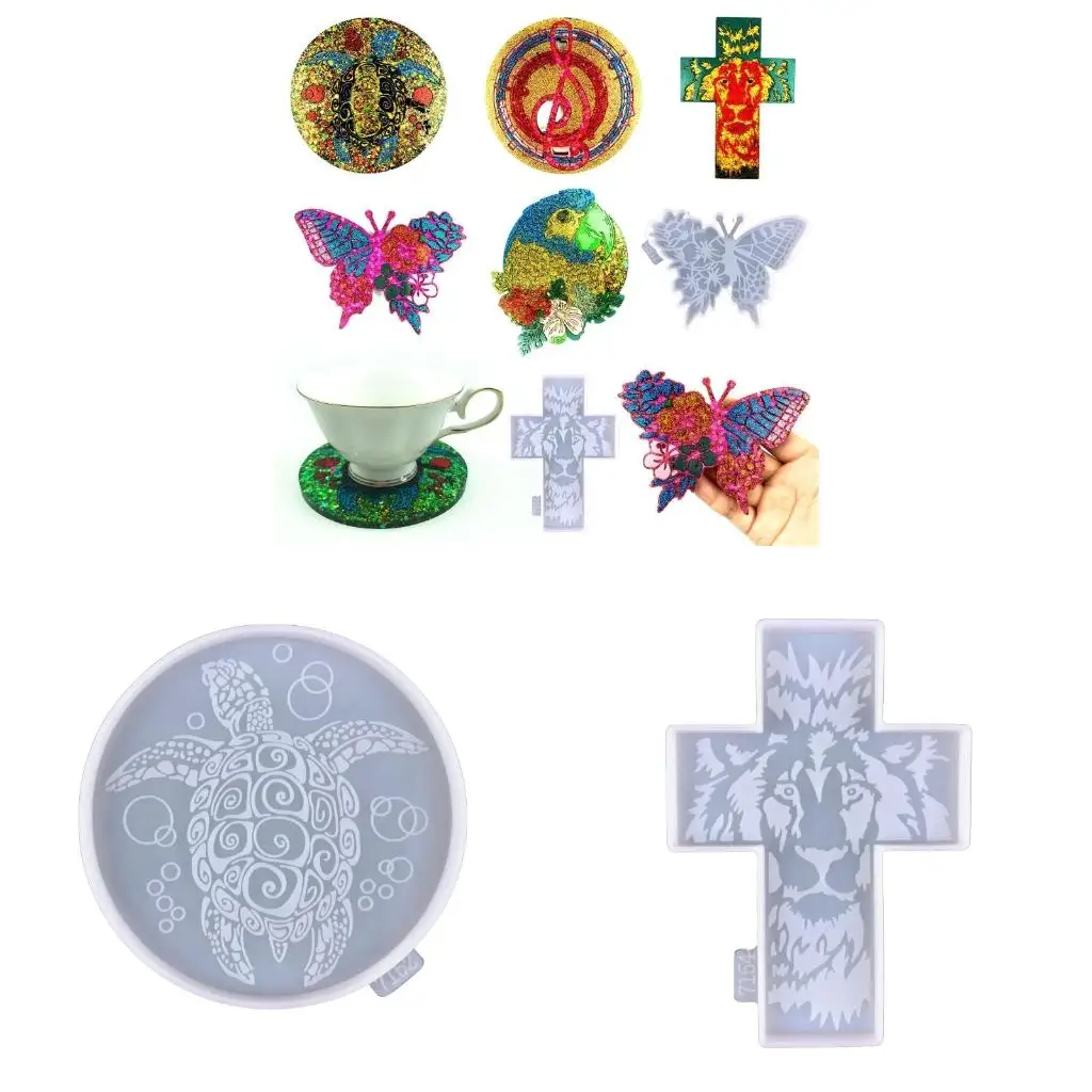  Musical Note Silicone Mould Animal Coasters Resin Moulds Crafts for Epoxy Resin Casting DIY Home Decorations Craft Tool