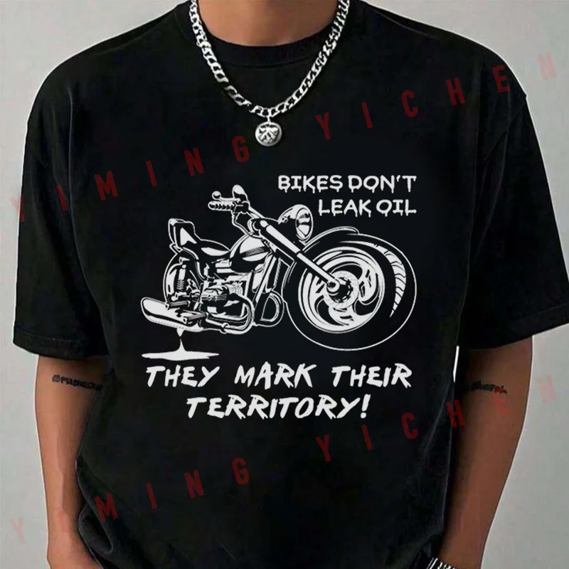 

Leak Oil Motorcycle Motorbike Biker Mens T-Shirt Summer Short Sleeve Round Neck Casual Fashion Unisex Top Tees 2026