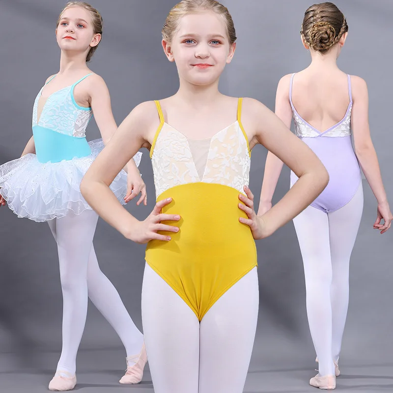 Kinder Nahtlose Gymnastik Trikot Mädchen Kinder Tanz Kleid Ballett Unterwäsche Trikot Körper Anzug