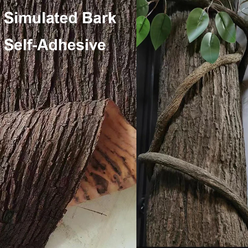 Knstliche Simulation Baumrinde Selbst-klebe Rinde Aufkleber Gummi Anlage  Abdeckung DIY Geflschte Pflanze Wasser Rohr Spalte Block Wand decora -  AliExpress 15